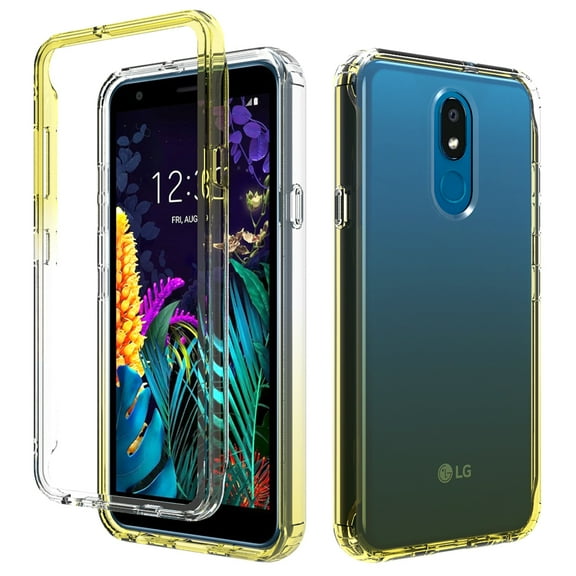 LG Aristo 4+ Case, LG Arena 2 Case, LG Escape Plus Case, LG Journey LTE Case, LG Prime 2 Case, LG Tribute Royal Case, KAESAR Full-Body Case With Built-in Screen Protector for LG K30 2019 (Yellow)