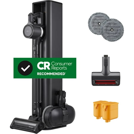 LG - CordZero All-in-One Wet/Dry Cordless Stick Vacuum with Power Mop Pro Nozzle - Graphite