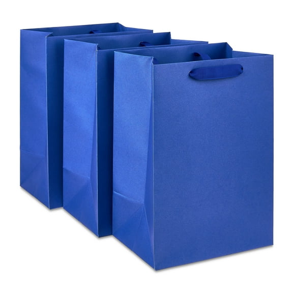 Large Blue Gift Bags, 7" x 10", 3 Count, by Way To Celebrate