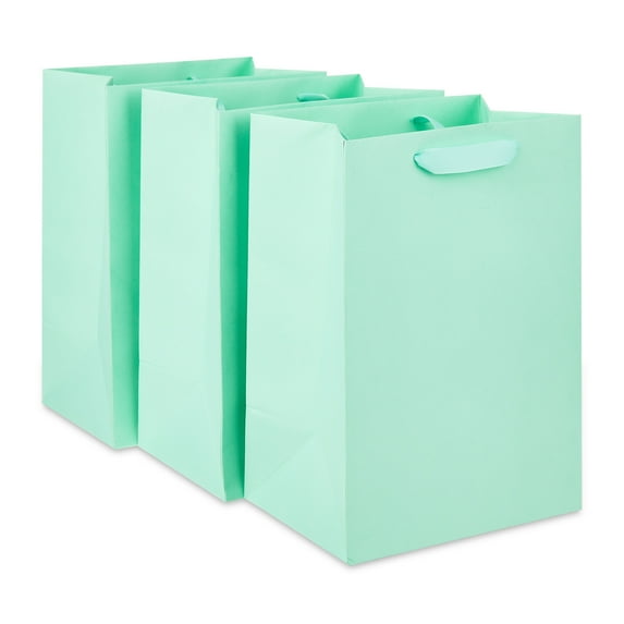 Large Mint Gift Bags, 7" x 10", 3 Count, by Way To Celebrate