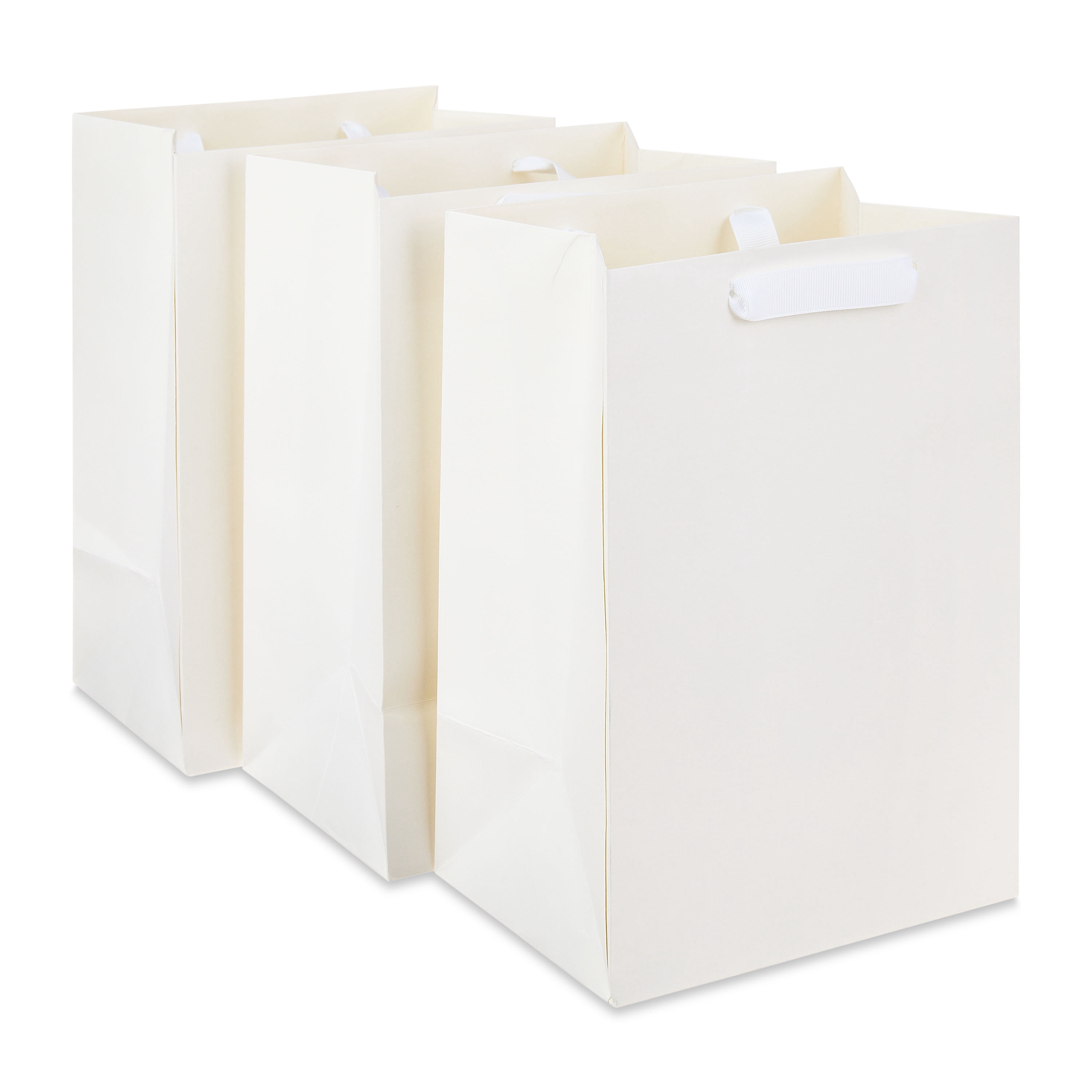 Large White Gift Bags, 7" x 10", 3 Count, by Way To Celebrate