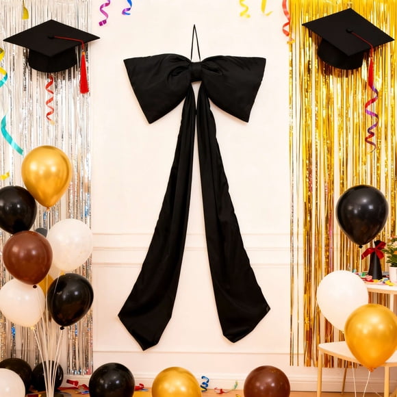 4 ft. Large Decorative Bow, Black, Graduation by Way To Celebrate