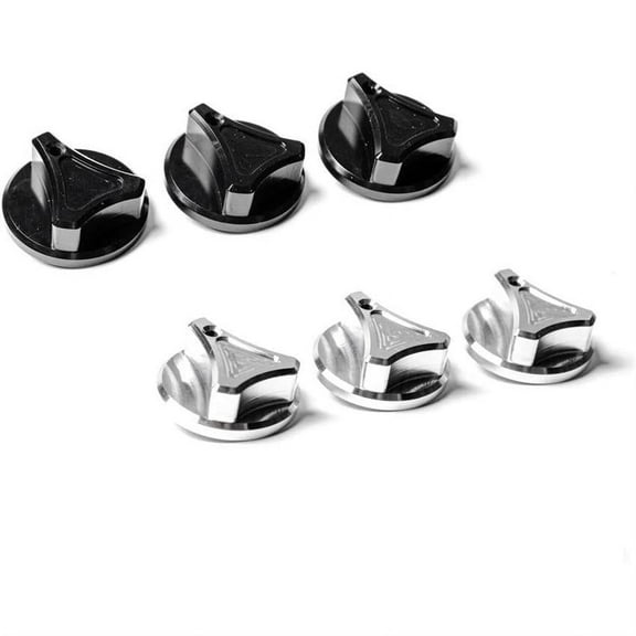 LG Billet USA LG-ACK-NBS-BLK Billet Climate Control Knobs, Black