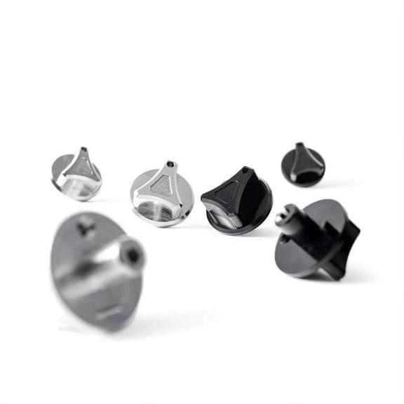 LG Billet USA LG-ACK-OBS95-BLK Billet Climate Control Knobs Black