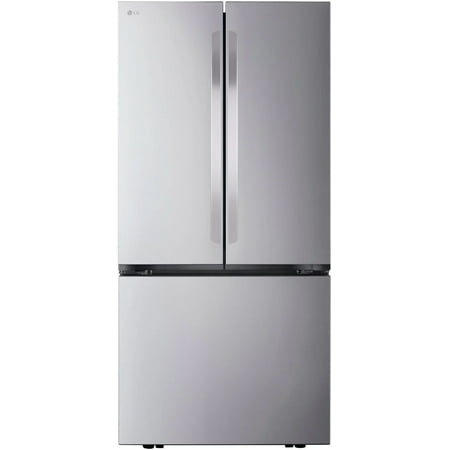 LG - Counter-Depth MAX 20.8 Cu. Ft. French Door Smart Refrigerator with Ice - Stainless Steel