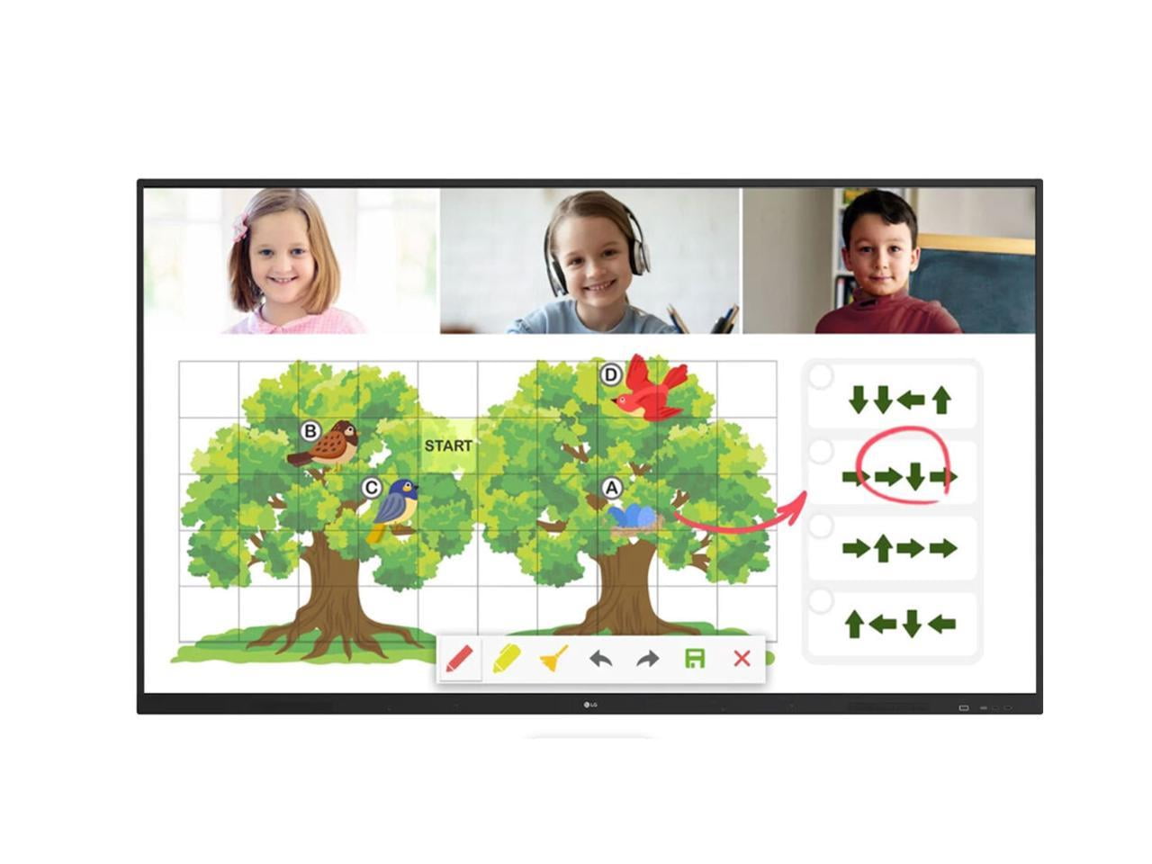 LG 75" Black IPS 4K Ultra HD Interactive Flat Panel Display