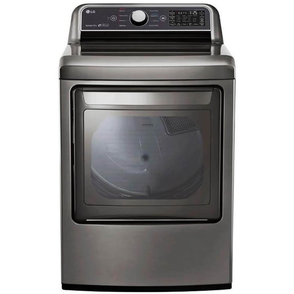 LG DLE7400VE - Dryer - Wi-Fi - width: 27 in - depth: 29.5 in - height: 44.3 in - front loading - graphite steel