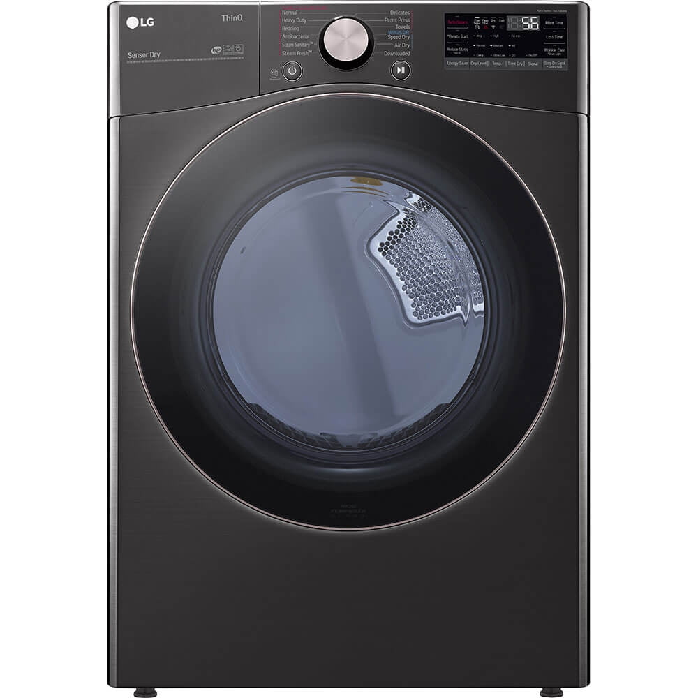 Black Steel 7.4 Cu. Ft. Smart Front Load Electric Dryer with TurboSteam