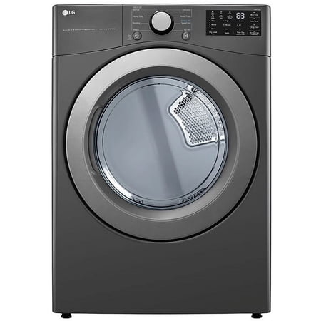 LG DLG3471M 7.4 Cu. ft. Stackable Vented Gas Dryer with Wrinkle Care in Middle Black with Sensor Dry Technology - New