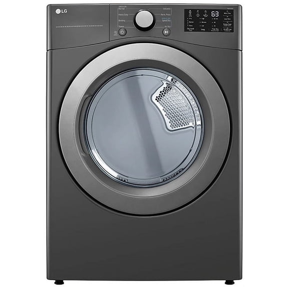 LG DLG3471M 7.4 Cu. ft. Stackable Vented Gas Dryer with Wrinkle Care in Middle Black with Sensor Dry Technology - New