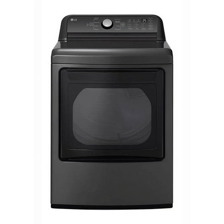 LG - 7.3 Cu. Ft. Smart Gas Dryer with Sensor Dry - Middle Black