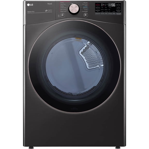 LG DLGX4001B 7.4 Cu. Ft. Black Steel Ultra Large Capacity Smart Front Load Gas Dryer