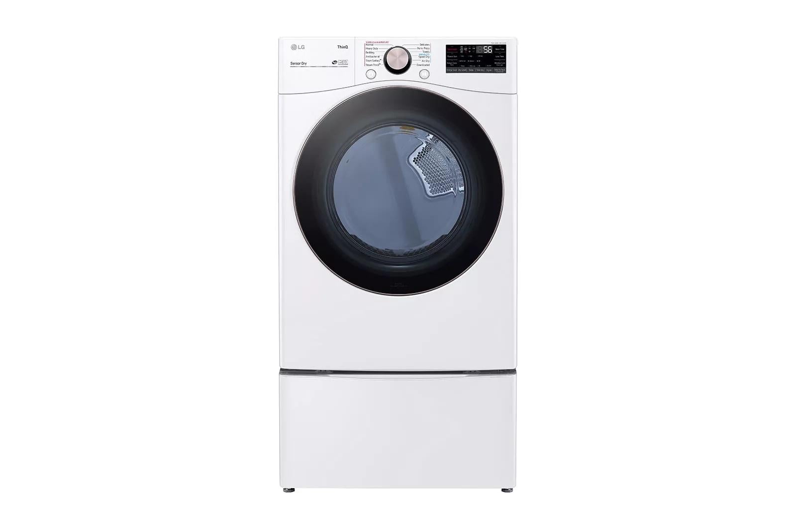 LG DLGX4001W 7.4 Cu. Ft. White Ultra Large Capacity Smart Front Load Gas Dryer
