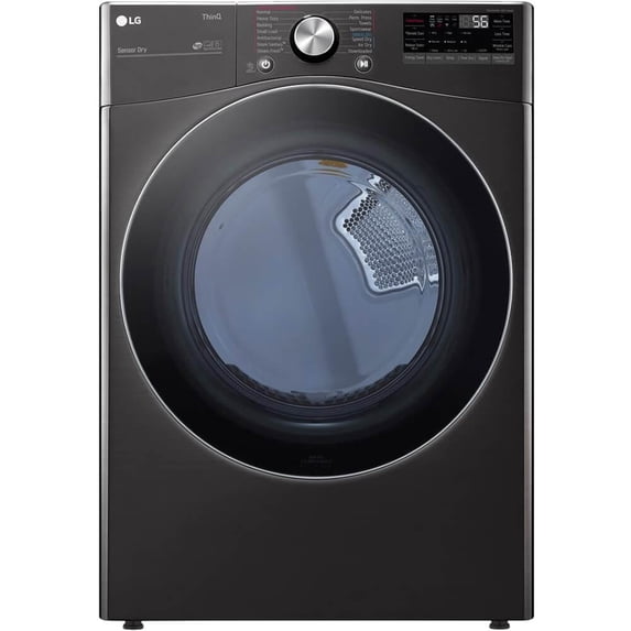 LG DLGX4201B 7.4 Cu. Ft. Black Steel Smart Front Load Gas Dryer with TurboSteam™