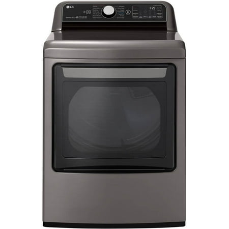 LG - 7.3 Cu. Ft. Smart Gas Dryer with Steam and Sensor Dry - Graphite steel