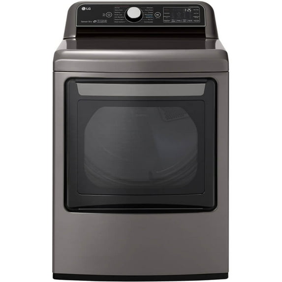 LG DLGX7801VE 7.3 cu.ft. Ultra Large High Efficiency Gas SteamDryer™ LG EasyLoad™ Door, Wi-Fi Enabled, Graphite Steel