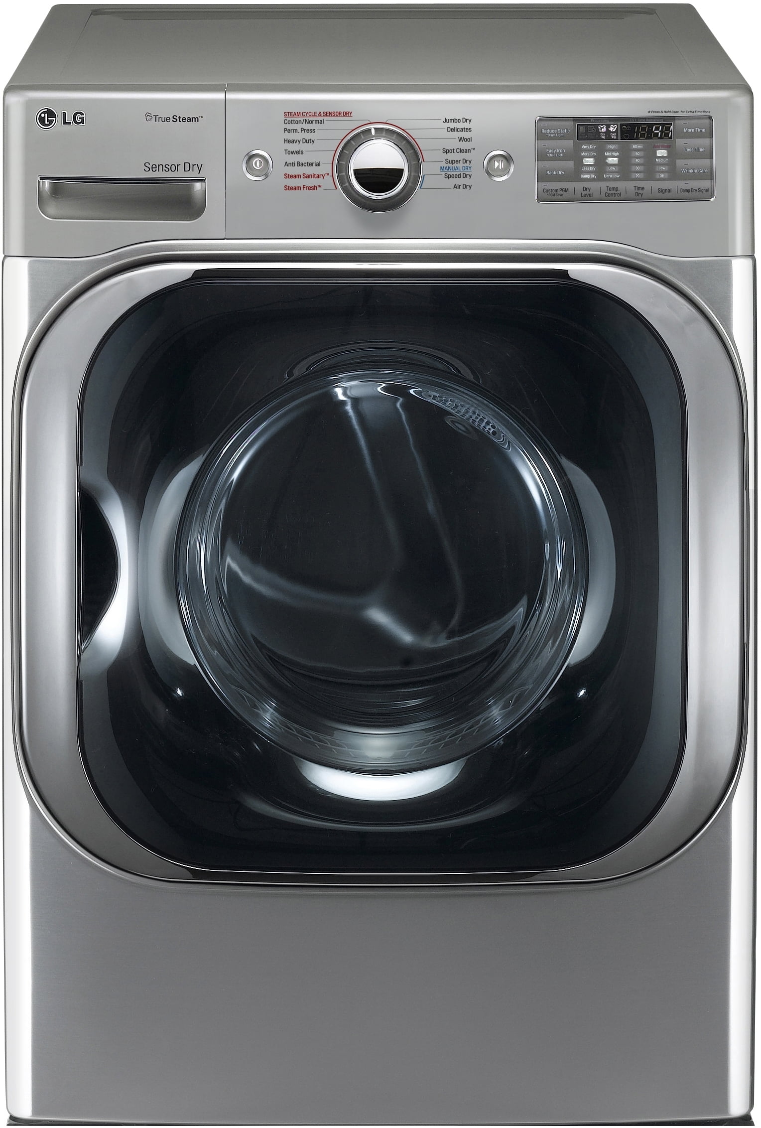 LG DLGX8101V 9.0 cu.ft. Mega Capacity Gas Dryer with with Sensor Dry, Truesteam™ Technology, Graphite Steel