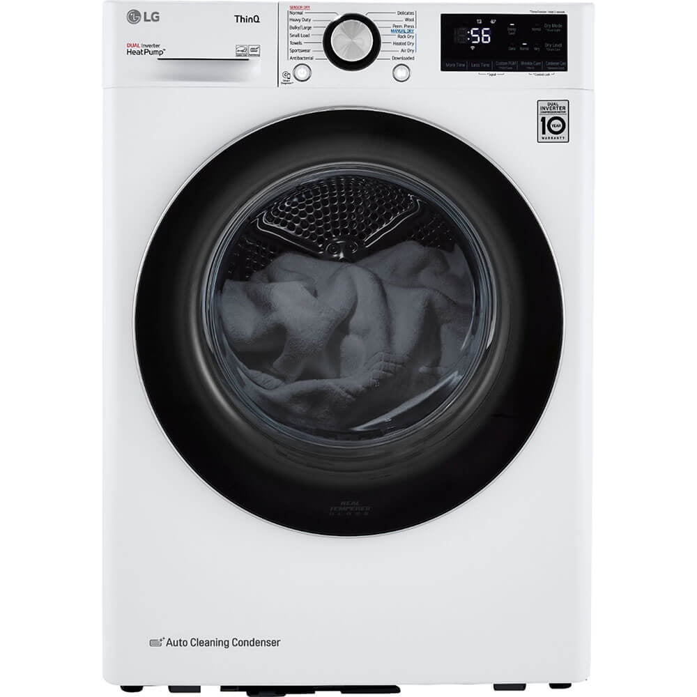 LG DLHC1455W 4.2 Cu. Ft. White Stackable Front Load Electric Smart Dryer 