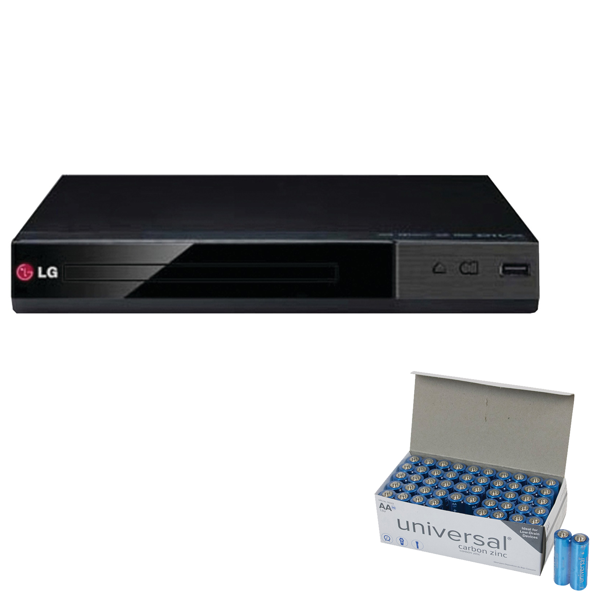 LG DP132 DVD Player With USB Direct Recording & UPG AA 50 Pack - image 1 of 3