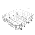 thumbnail image 1 of LG ZENAHB73249104 Dishwasher Lower Rack Assembly, 1 of 1