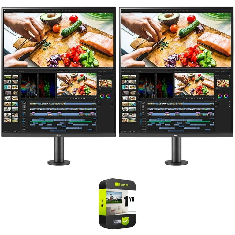 LG DualUp 28MQ780-B 16:18 SDQHD IPS HDR Dual Monitor Bundle
