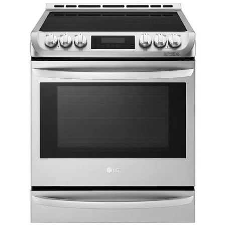 LG - 6.3 Cu. Ft. Slide-In Electric Induction True Convection Range with EasyClean Range with ThinQ Technology - Stainless Steel