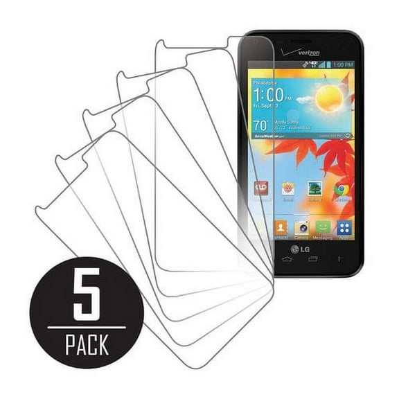 LG Enact VS890, Screen Protectors, 5-Pack, Clear