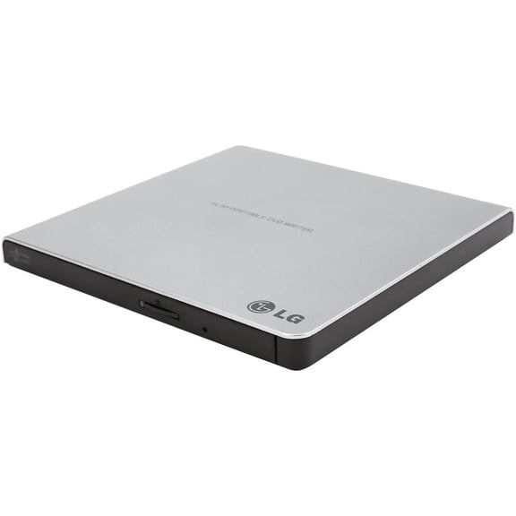 LG External CD / DVD Rewriter With M-Disc Mac & Surface Support (Silver) - Model GP65NS78
