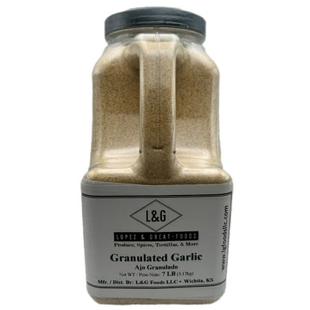 LG Foods - Granulated Garlic in Jar (Large/Bulk Restaurants Size) 7lbs