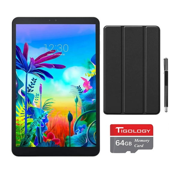 LG G PAD 5 10.1IN 32GB 4G LTE Unlock,Android 9.0,Qualcomm MSM8996 Snapdragon Processor, 4GB RAM, 32GB Storage + 64GB Memory Card, Bluetooth, Fingerprint Sensor with Tigology Accessories