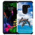 thumbnail image 1 of LG G8 ThinQ Case - Colorful Design Hybrid Armor Case Shockproof Dual Layer Protective Phone Cover - Jumping Dolphin, 1 of 2