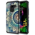 thumbnail image 1 of LG G8 ThinQ Case, Kaesar Slim Hybrid Dual Layer Shockproof Hard Cover Graphic Fashion Cute Colorful Silicone Skin Cover Armor Case for LG G8 ThinQ (Green Mandala), 1 of 1