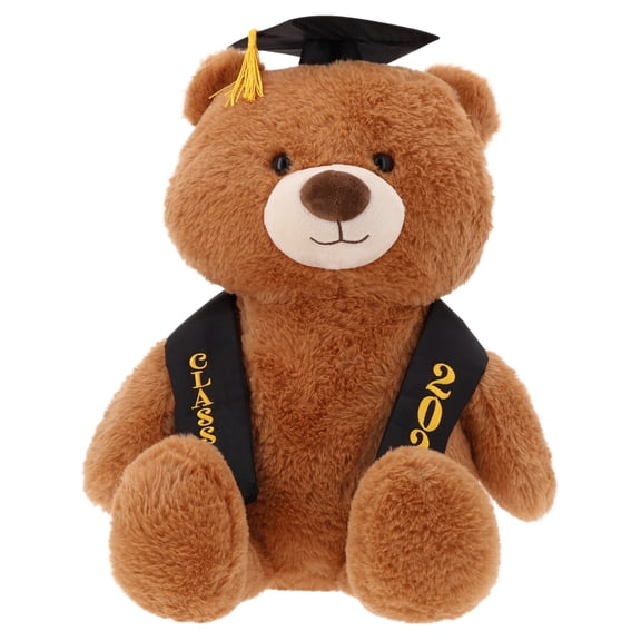 Large Class of 2026 Bear Plush, Brown and Black, Graduation by Way To Celebrate
