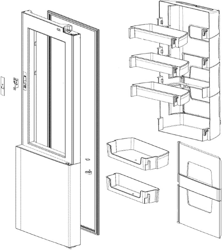 LG Genuine OEM ABQ74662101 Refrigerator Home Bar Convenience Door Case