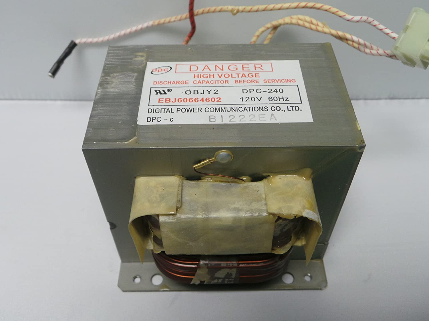 LG Genuine OEM EBJ60664602 Microwave High Voltage Transformer