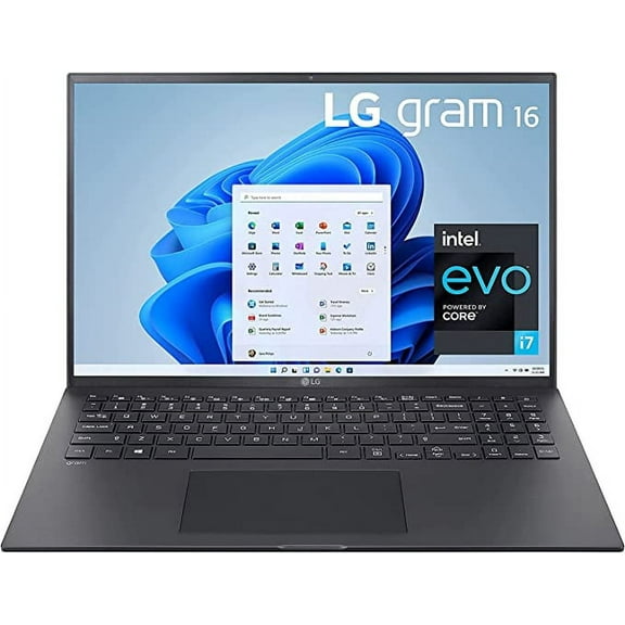 LG Gram 16" WQXGA (2560x1600) i7-1165G7 16GB 256GB SSD 16Z90P-K.AAB6U1 - Black