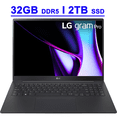 thumbnail image 1 of LG Gram Pro 16 Premium Ultra-thin and Lightweight Creator Laptop 16" WQXGA+ OLED (DCI-P3 100%) Intel 16-Core Ultra7 155H 32GB DDR5 2TB SSD Backlit Thunderbolt4 Long-Lasting Battery Win11 Black, 1 of 7