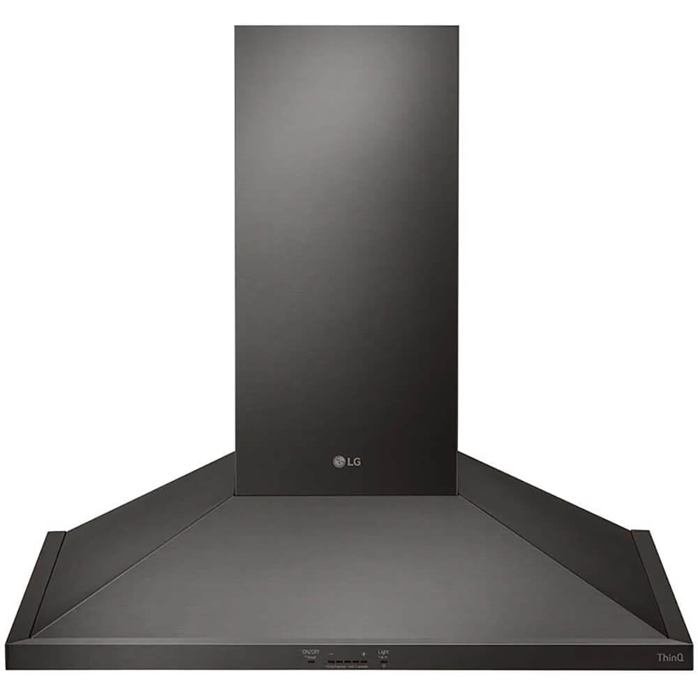 30" Black Stainless Steel Convertible Wall Mounted Chimney Hood