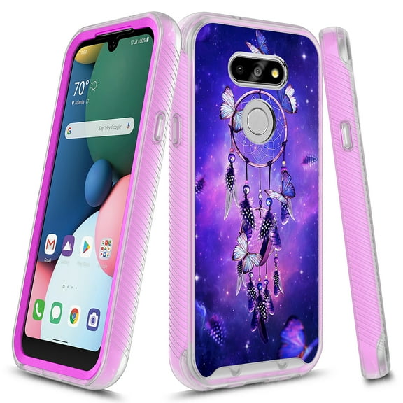 LG Harmony 4 Case, LG Premier Pro Plus Case, LG Xpression Plus 3 Case, Rosebono Graphic Design Shockproof Protective Rugged Hybrid Bumper Case for LG Harmony 4 (Dream Catcher)