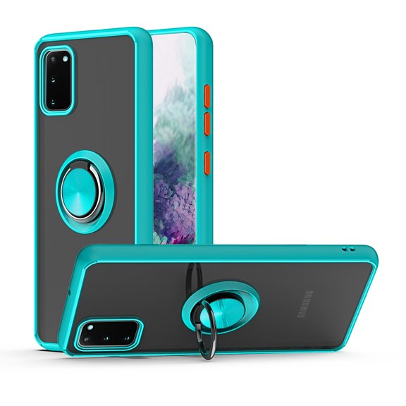 LG Harmony 4/Premier Pro Plus/K41/K400 Phone Case, Slim Strong Protective Kickstand Multi-Function Phone Case Light Blue