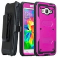 thumbnail image 1 of LG K10 Case, LG Premier LTE Case, Triple Protection 3-1 [Built in Screen Protector] Heavy Duty Holster Shell Combo Case for LG K10 - Purple, 1 of 4