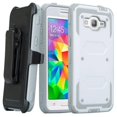 thumbnail image 1 of LG K10 Case, LG Premier LTE Case, Triple Protection 3-1 [Built in Screen Protector] Heavy Duty Holster Shell Combo Case for LG K10 - White, 1 of 4
