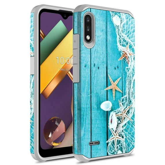 LG K22 Case, LG K32 Case, LG K22 Plus Case, Rosebono Slim Hybrid Shockproof Hard Cover Graphic Fashion Colorful Skin Cover Armor Case for LG K22/K22+ (Starfish)