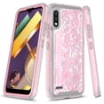 thumbnail image 1 of LG K22 Case, LG K22 Plus Case, LG K32 Case, Rosebono Graphic Design Shockproof Impact Resistant Protective Full-Body Rugged Clear Hybrid Bumper Case for LG K22+ (Pink Shell), 1 of 4