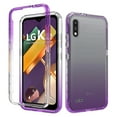 thumbnail image 1 of LG K22 Case, LG K22 Plus Case, LG K32 Case, Rosebono Full-Body Rugged Ultra Transparency Hybrid Protective Case With Built-in Screen Protector for LG K22+ / LG K32 (Purple), 1 of 5