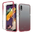thumbnail image 1 of LG K22 Case, LG K22 Plus Case, LG K32 Case, Rosebono Full-Body Rugged Ultra Transparency Hybrid Protective Case With Built-in Screen Protector for LG K22+ / LG K32 (Red), 1 of 5