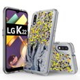 thumbnail image 1 of LG K22 Phone Case, LG K22+ Case, LG K32 Case, Rosebono Hybrid Bling Glitter Sparkle Epoxy Graphic Marble Colorful Silicone Skin Cover Armor Case for LG K22 (Dark Blue), 1 of 6