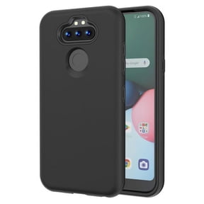 LG K31 /Aristo 5 /Fortune 3 Phone Case Slim Hybrid Armor Grip Shockproof Impact [Shock Absorption] Rubber Dual Layer Rugged Protective Hard PC & TPU BLACK Cover for LG Aristo 5, LG K31, LG Fortune 3