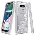 thumbnail image 1 of LG K31 Case, LG Aristo 5 Plus/Aristo 5/Phoenix 5/Fortune 3/Risio 4 Case, KAESAR Graphic Design Impact Resistant Rugged Clear Hybrid Bumper Case for LG K31 (Lace Flower), 1 of 5
