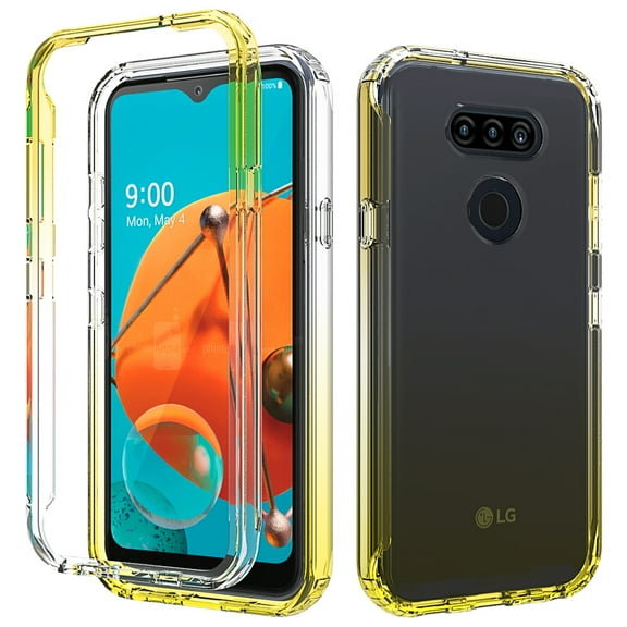LG K31 Case, LG Tribute Monarch/Aristo 5 Plus/Aristo 5/Phoenix 5/Fortune 3/Risio 4 Case, Kaesar Full-Body Case With Screen Protector for LG Aristo 5 Plus (Yellow)